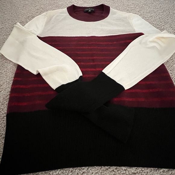 NEW Rag & Bone Charley Red Colorblock Sweater – Worn on Queen Sugar & Betty - Picture 8 of 11